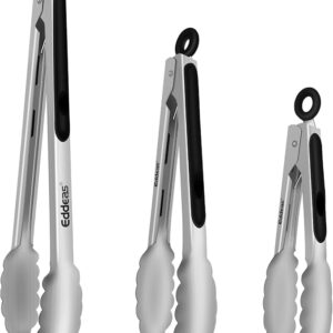 Tongs For Cooking - Heat Resistant 600 Degrees Stainless Steel Kitchen Tong,Heavy Duty Metal Locking Tongs